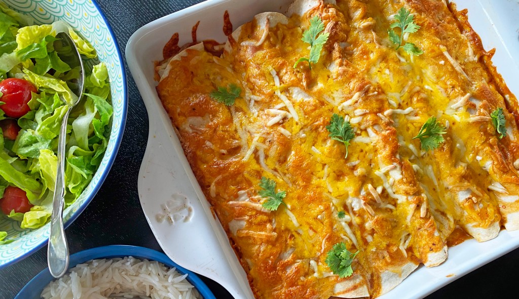 High-Protein Chicken Enchiladas&nbsp;Recipe