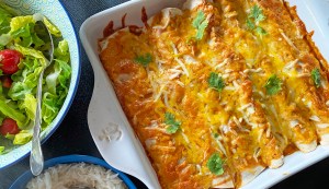 High-protein Chicken Enchiladas