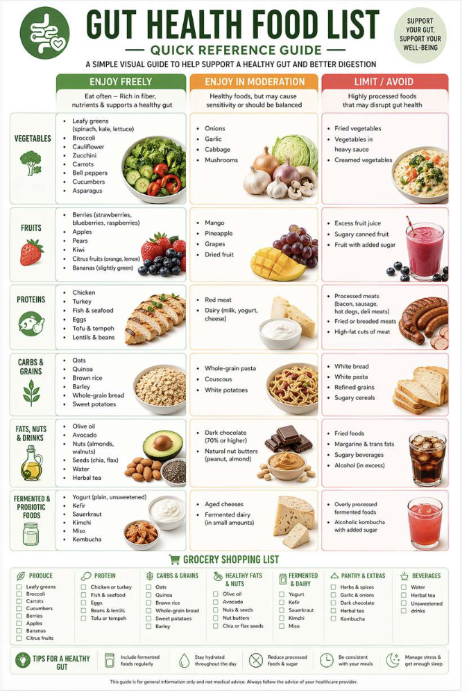 gut health food list